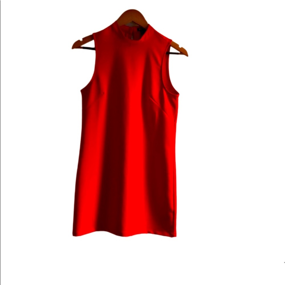 Red retro style mini dress